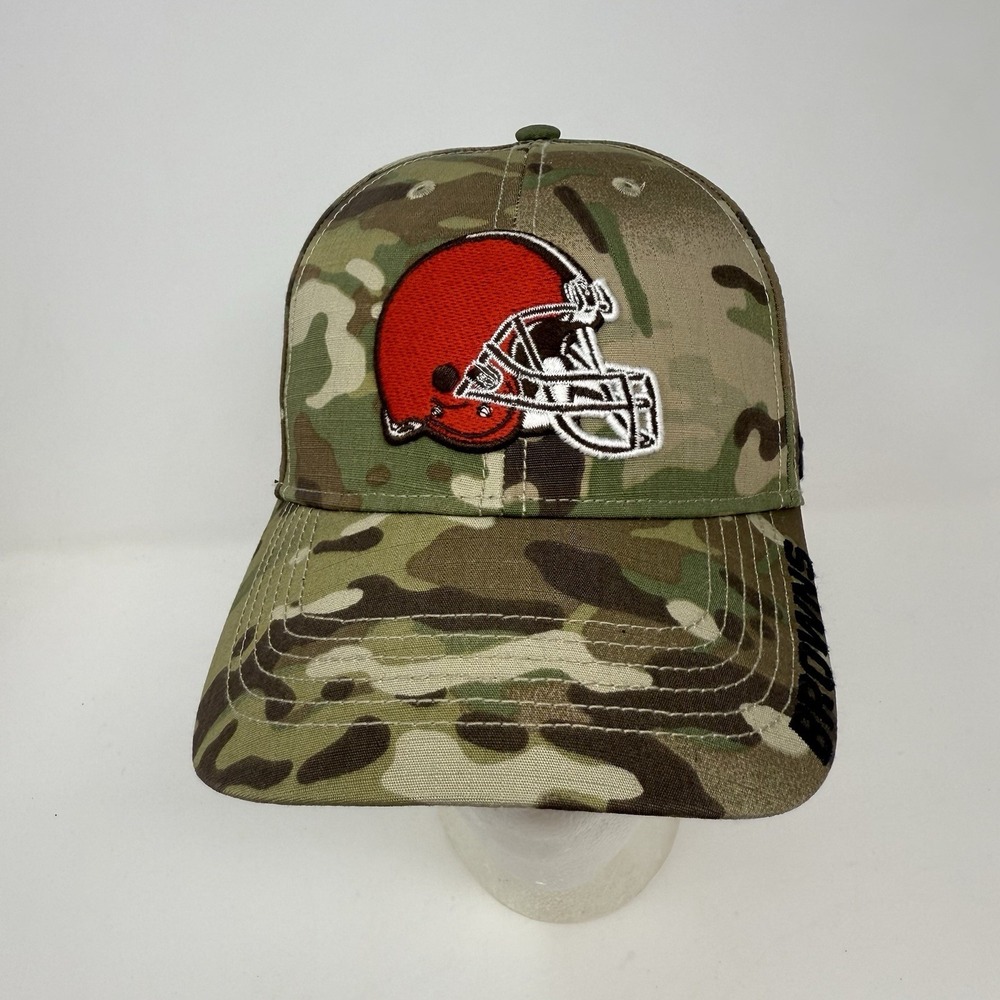 47 Brand NFL Cleveland Browns Myers MVP Hat Camo Adjustable Strap Back Hat Cap‎